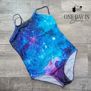 Aleumdr Girl's Galaxy One Piece Swimsuit Size 2XL